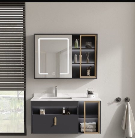 مغسلة فرعوني رخام مع فل اضاءة led